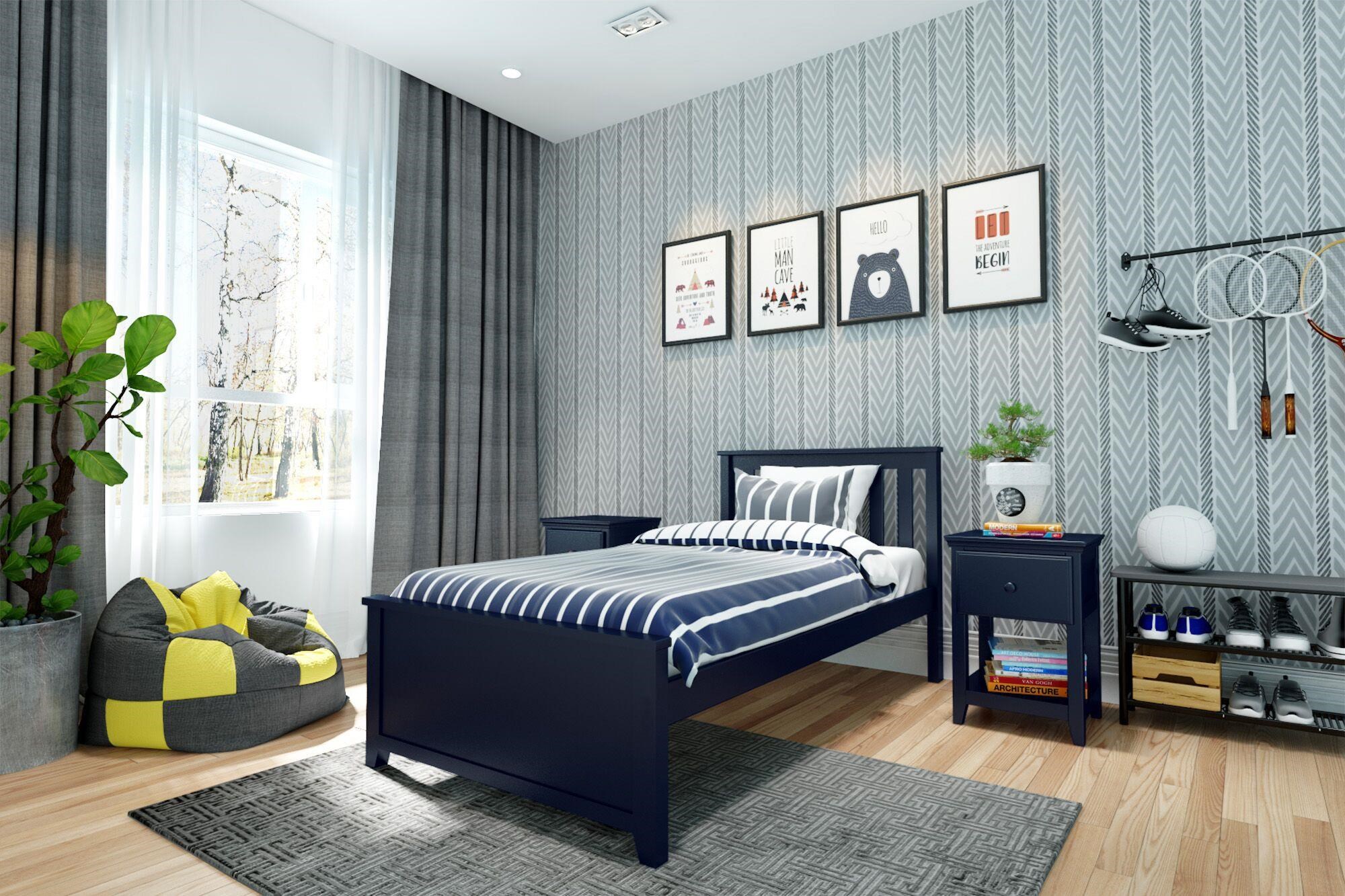 Twin bed blue cheap